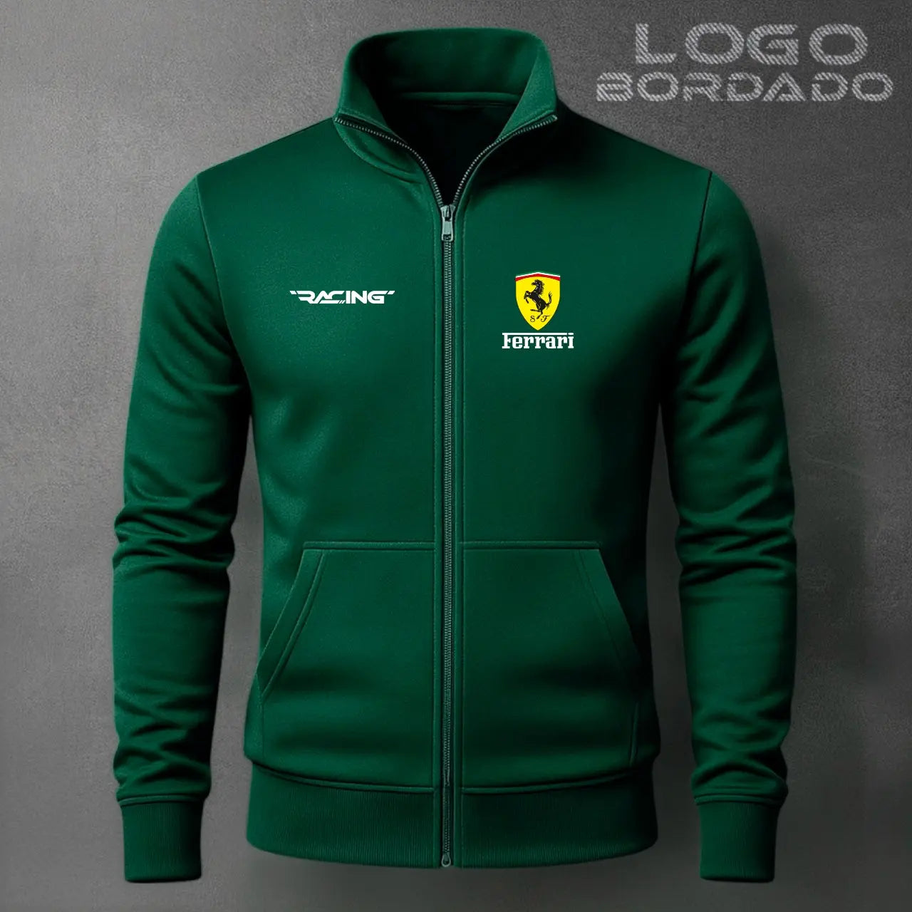 Buzo cuello alto de Ferrari con logos bordados COLECCIÓN UNICA🔥 Solo por hoy con el 30% DCTO