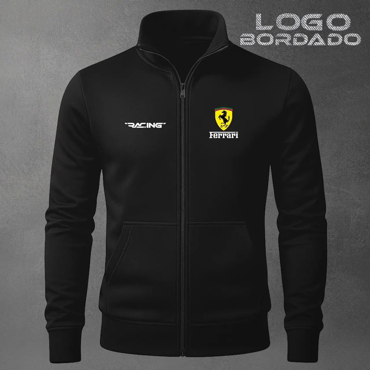 Buzo cuello alto de Ferrari con logos bordados COLECCIÓN UNICA🔥 Solo por hoy con el 30% DCTO