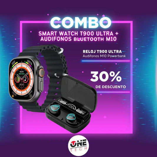 Smart Watch T900 Ultra Audífonos M10 I ENVIO GRATIS 😲