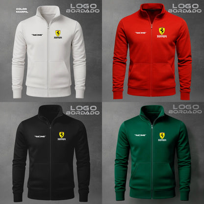 Buzo cuello alto de Ferrari con logos bordados COLECCIÓN UNICA🔥 Solo por hoy con el 30% DCTO